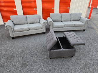 FREE DELIVERY Couch Loveseat Sofa Living Ottoman Room Set