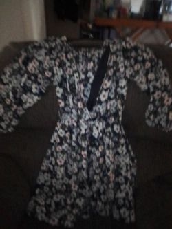 Floral Print Long Sleeve Dress