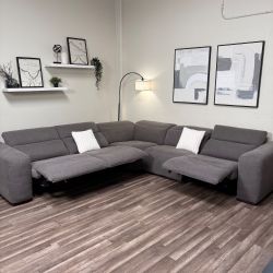 Living Spaces Gray Modular Sectional with Electric Recliners Couch DELIVERY WITHIN A WEEK