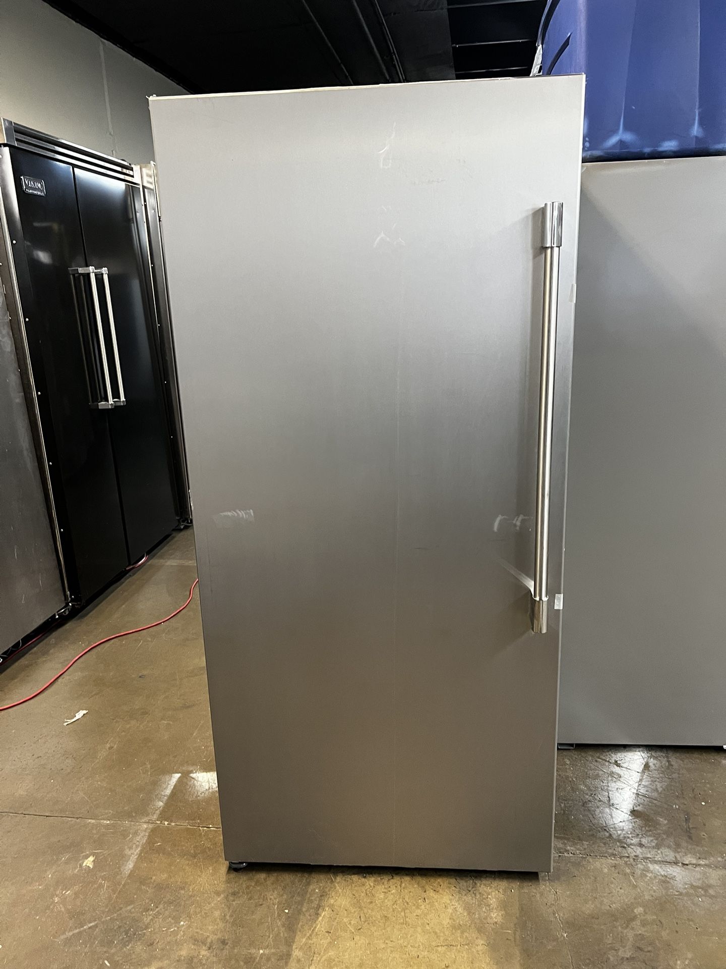 New Open Box Frigidaire Upright Freezer In Stainless Steel With Internal Ice Maker 