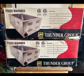 2 Boxed- Thunder Group 3.5 QT Stainless Steel Food Warmers