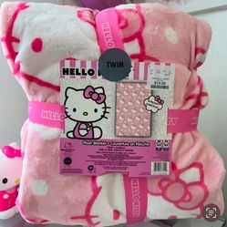 Twin Hello Kitty Blanket 