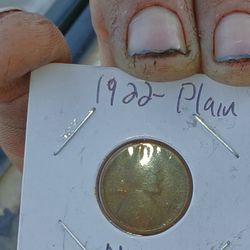 1922 plain penny no "D" Mintmark