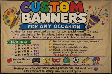 Custom Hand Painted Banners for Any Occasion