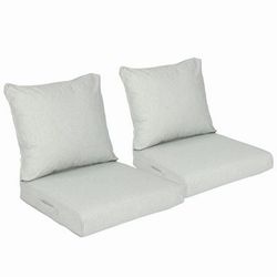 26-in x 23-in 4 -Piece Gray Deep seat patio chair cushion