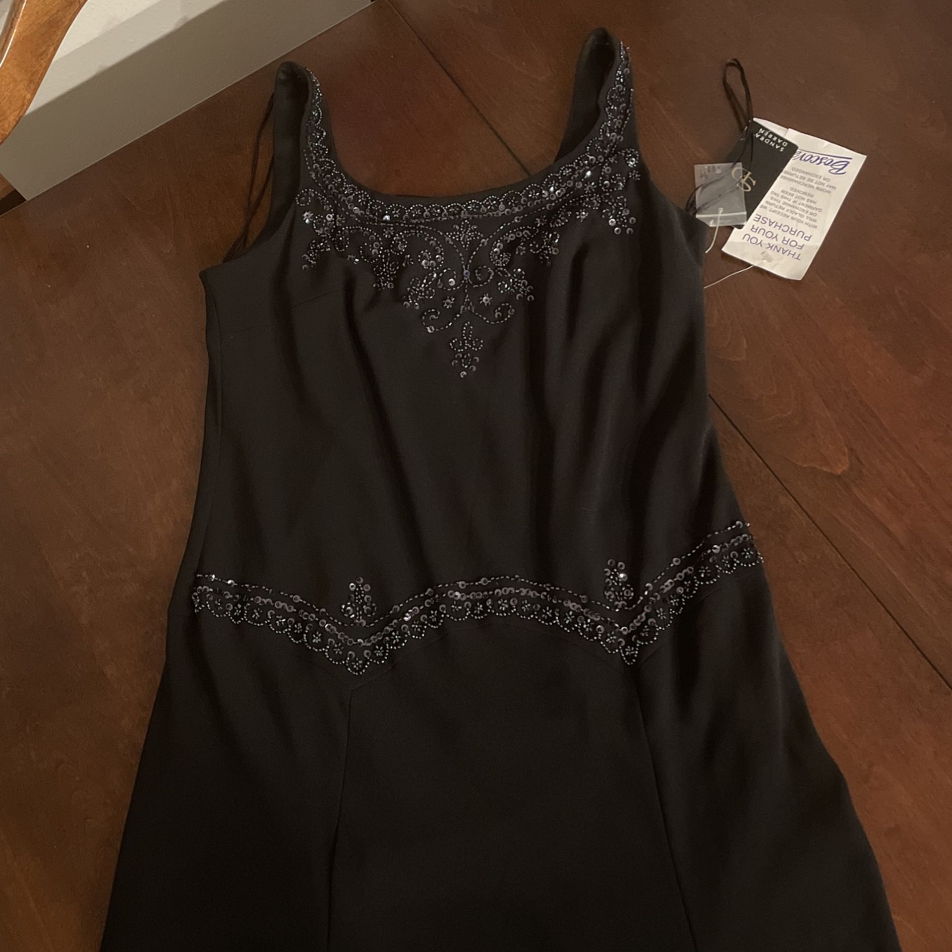 Brand New Black Beeded Cocktail Dress