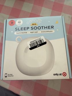 Canopy Sleep Soother Portable & Rechargeable USB Sound Machine with Optional Night Light & Aroma Diffuser - White