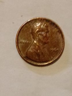 1969 D Lincoln pennie error floating roof faded FG in fine condition