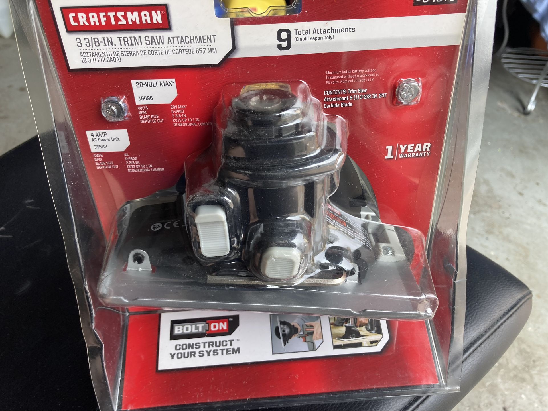 Brand New Craftsman Bolt-On 3-3/8” Trim Saw Attachment 9-34979