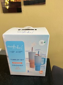 Kitchen Ace 2-Piece Set 40oz. Cold or Hot Beverages. NEW