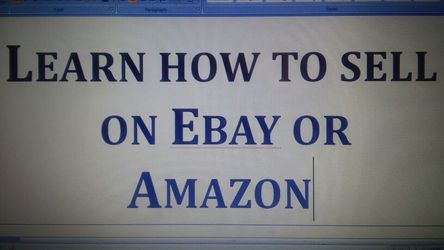 Learn how to sell on eBay or Amazon