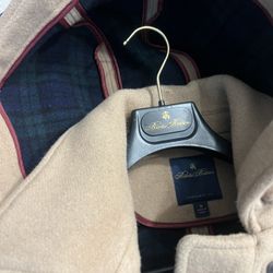 Brooks Brothers  Wool Duffle Coat (Wheat color; Size Large)