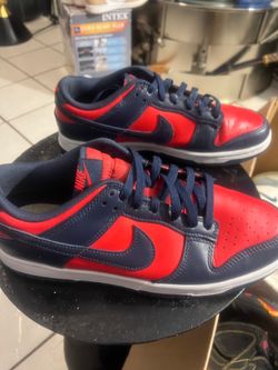 Size 8.5 - Nike Dunk Retro Low Navy Red
