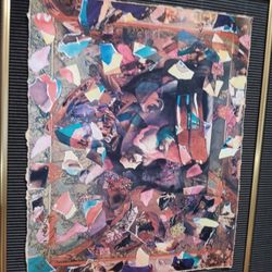 Bryan Collier Signed Original Mixed Media Art 1996 10x8 Framed