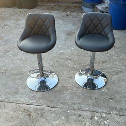 Pair Of Grey Stools 
