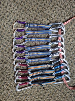 Rock Climbing Quickdraws Set Of 10