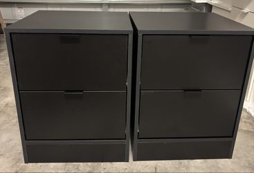 Brand New Black Nightstand Pair – 2 Drawers