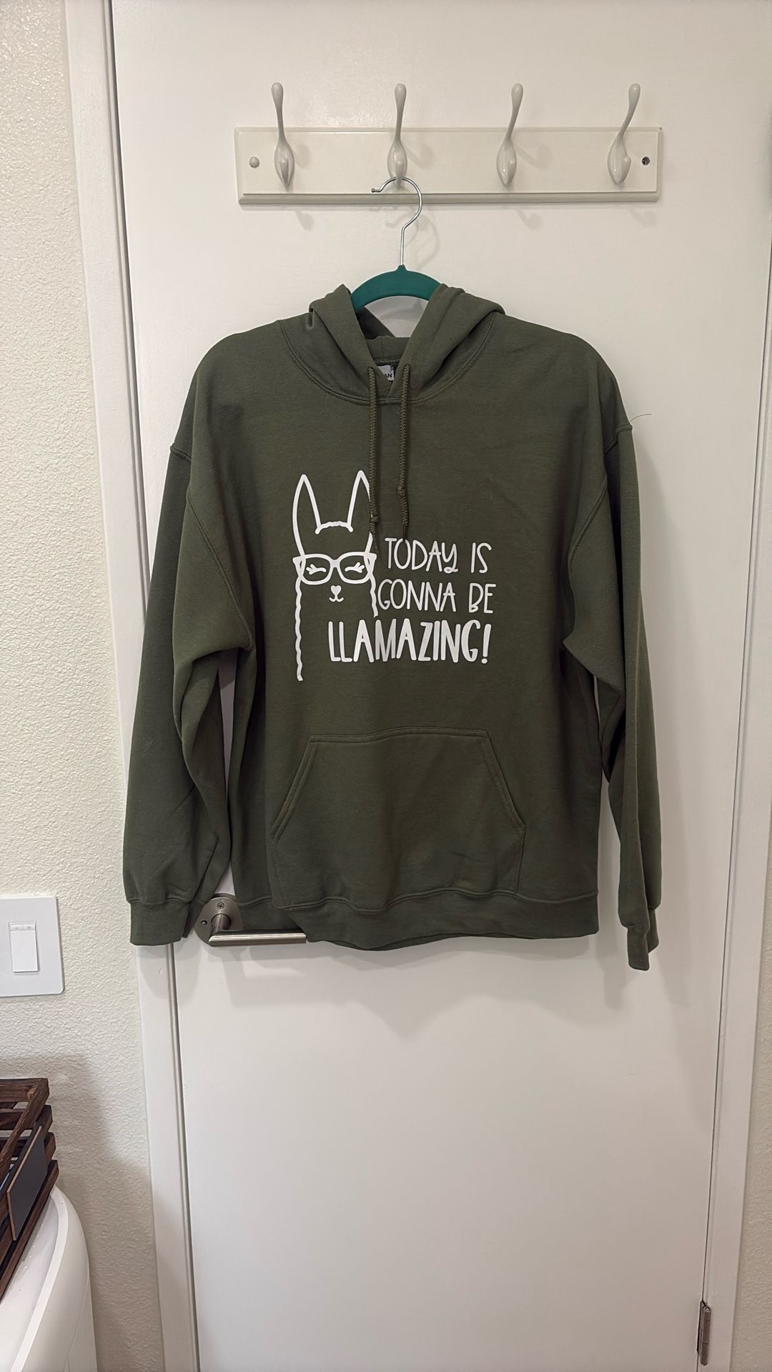New “Today Is Going To Be Llamazing” Green Sweatshirt - Large (runs small)