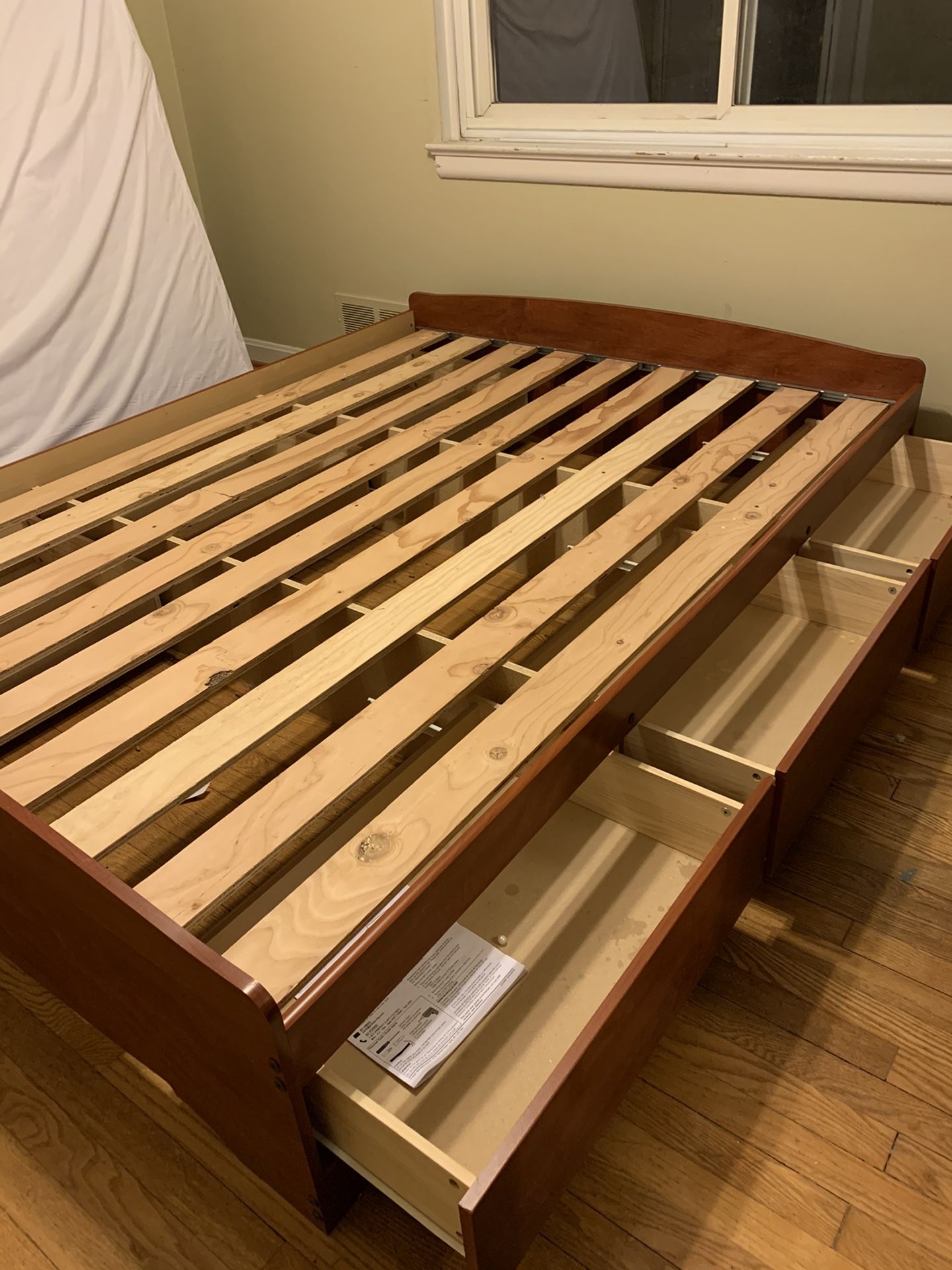 Queen bed frame 6 drawers