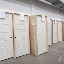 INTERIOR DOORS READY TODAY. PREHUNG 5 AND 6 PANELS.