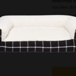 Boots & Barkley™ Window Pane Plaid Pillow Couch Dog Bed - (BRAND NEW)
