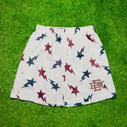 Eric Emanuel Mesh Shorts Stars & Lightning Bolt Print