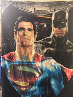 Free Superman and Batman Fleece Blanket