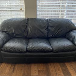 Faux Leather Couch 
