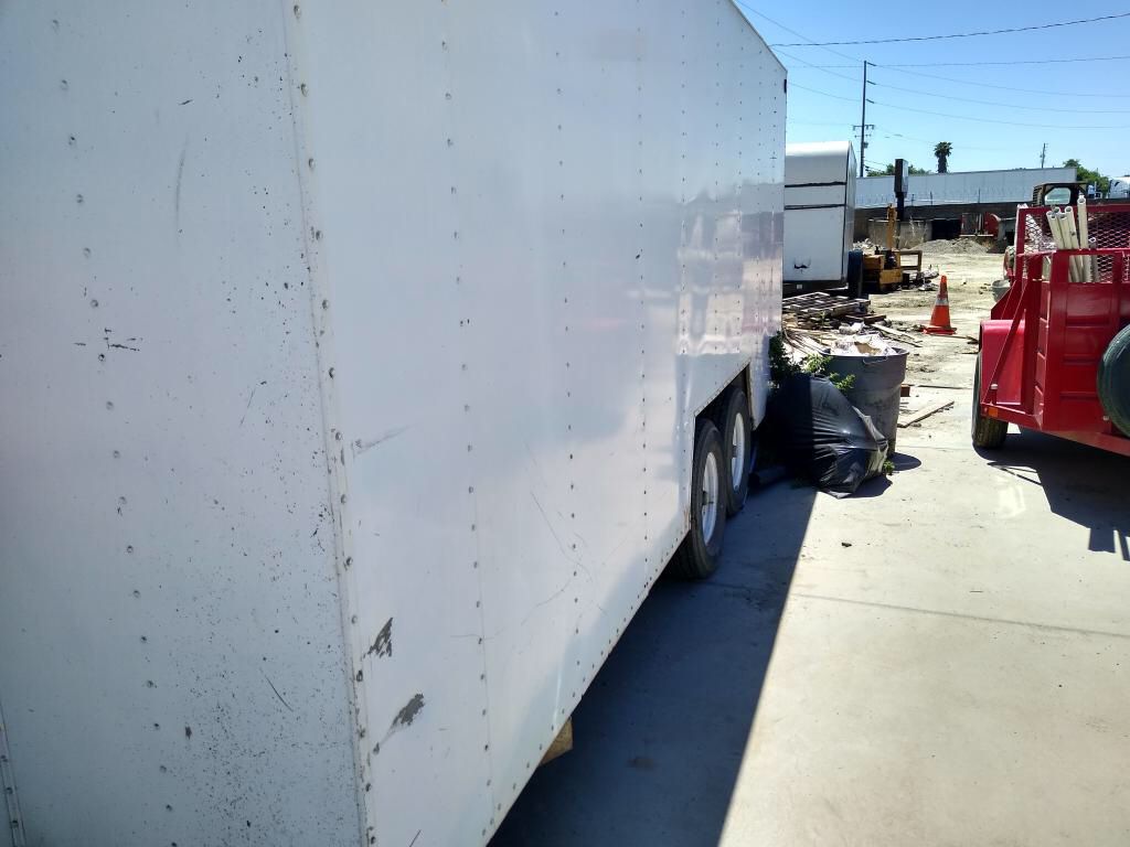 16 ft box trailer interior shelving new tires good breaks and clear title