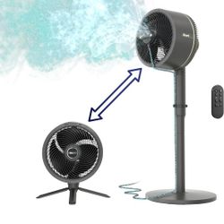 Shark FlexBreeze Pedestal & Tabletop Oscillating Fan with Remote, Indoor & Outdoor Oscillating Fan, Portable Fan With Mist, Corded & Cordless Fan with