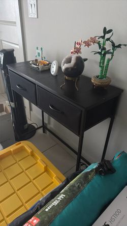 Black 2 Drawer Entry Table