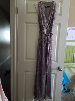 Mink lilac/gray sequins dress