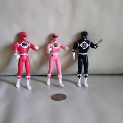 Vintage 1995 Saban Mighty Morphin Power Rangers Set of 3