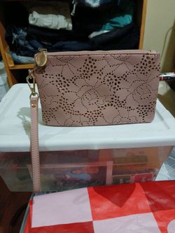 Pink clutch purse
