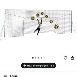 Open Goaaal 3-in-1 Soccer Training Rebounder - Soccer Goal for Volley, Passing, Training