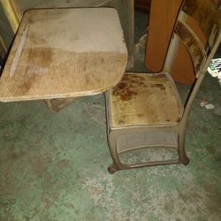 Kids School Desk Vintage $75 Obo