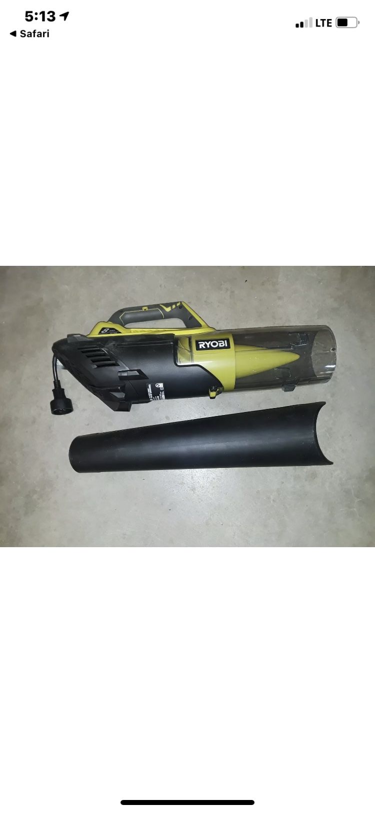 RYOBI 135MPH 440CFM 8AMP CORDED ELECTRIC JET FAN BLOWER (RY421021)