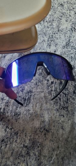 Shield Sunglasses Blue Mirrored Lens