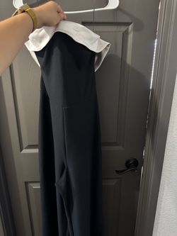 Black jump suit abercrombie with White Collar
