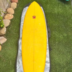7’6” FCD Huevo ranchero Midlength Surfboard