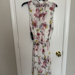 New! White Floral Dress Size XL