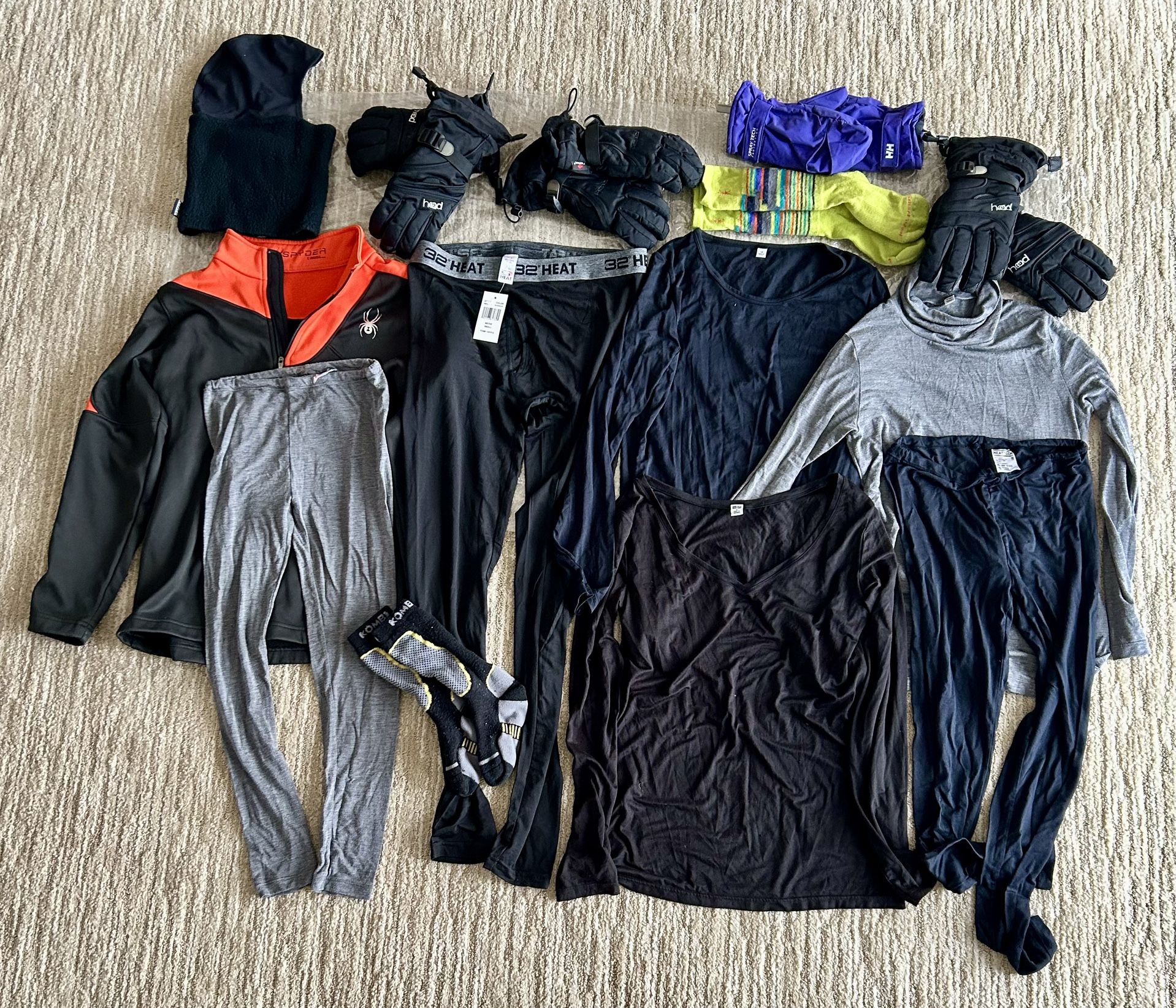 Lots Of Ski Clothing Items Kids Adults