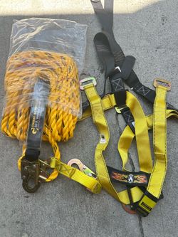 Fall Protection Harness & Guardian 50ft Lifeline Set