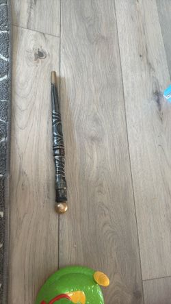 Magiquest Great Wolf Lodge Gold & Black Weathered-Looking Magic Wand & Topper