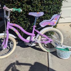 Girls 16" bike + training wheels