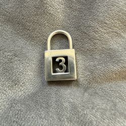 Tiffany Number 3 Lock Pendant