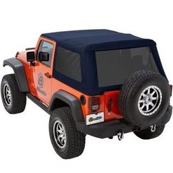 Brand new Bestop 54922-69  Bestop Navy Blue Twill Trektop Glide Soft Top for 2007-2018 Jeep Wrangler 2-Door