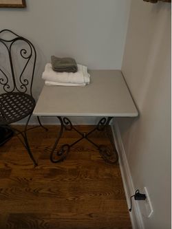 Iron and wood table