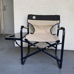 Coleman folding director-style camping chair with Tray