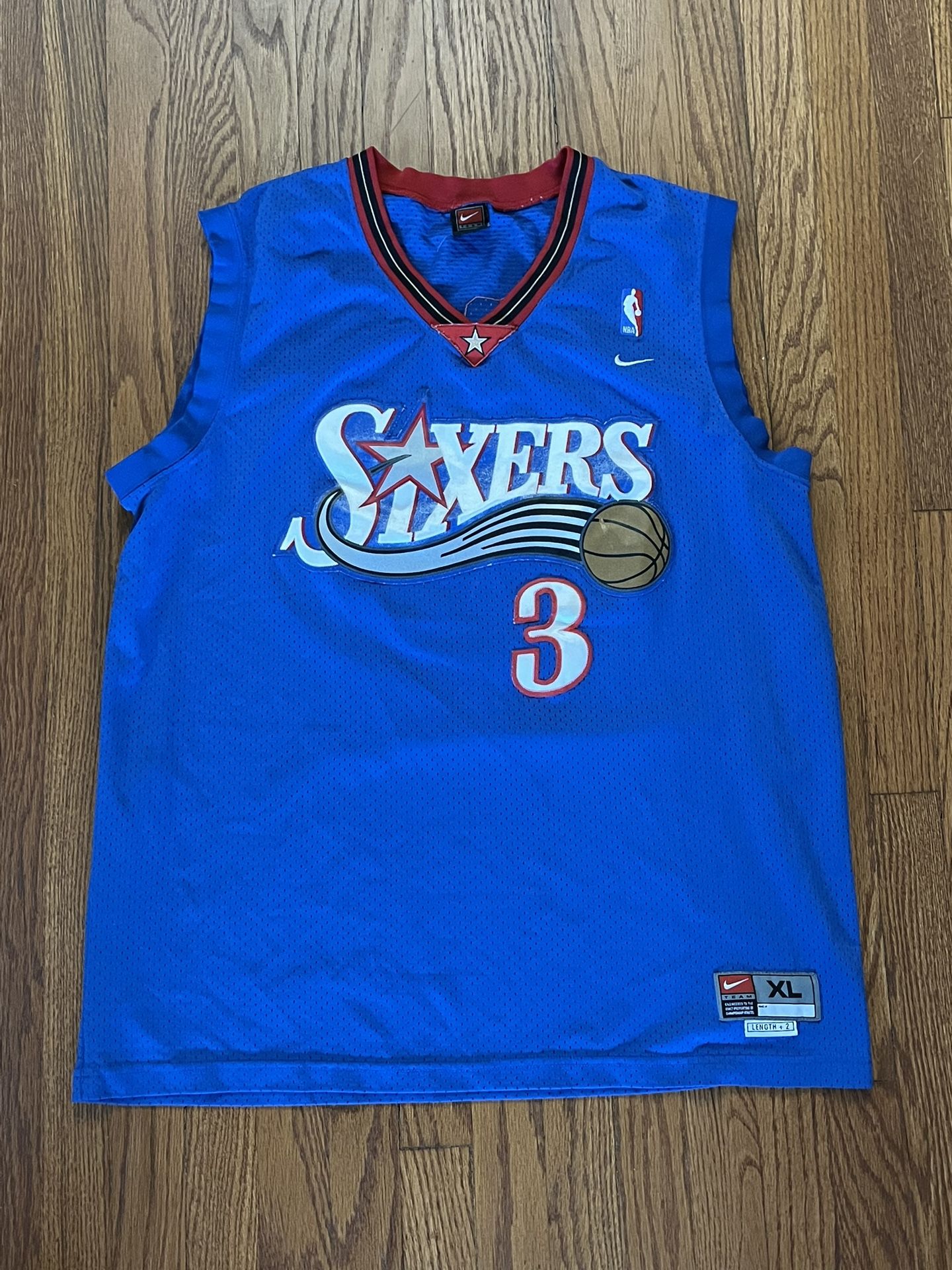 Allen Iverson Philadelphia 76ers Basketball Jersey XL Nike, Authentic Vintage, Stitched, Rare